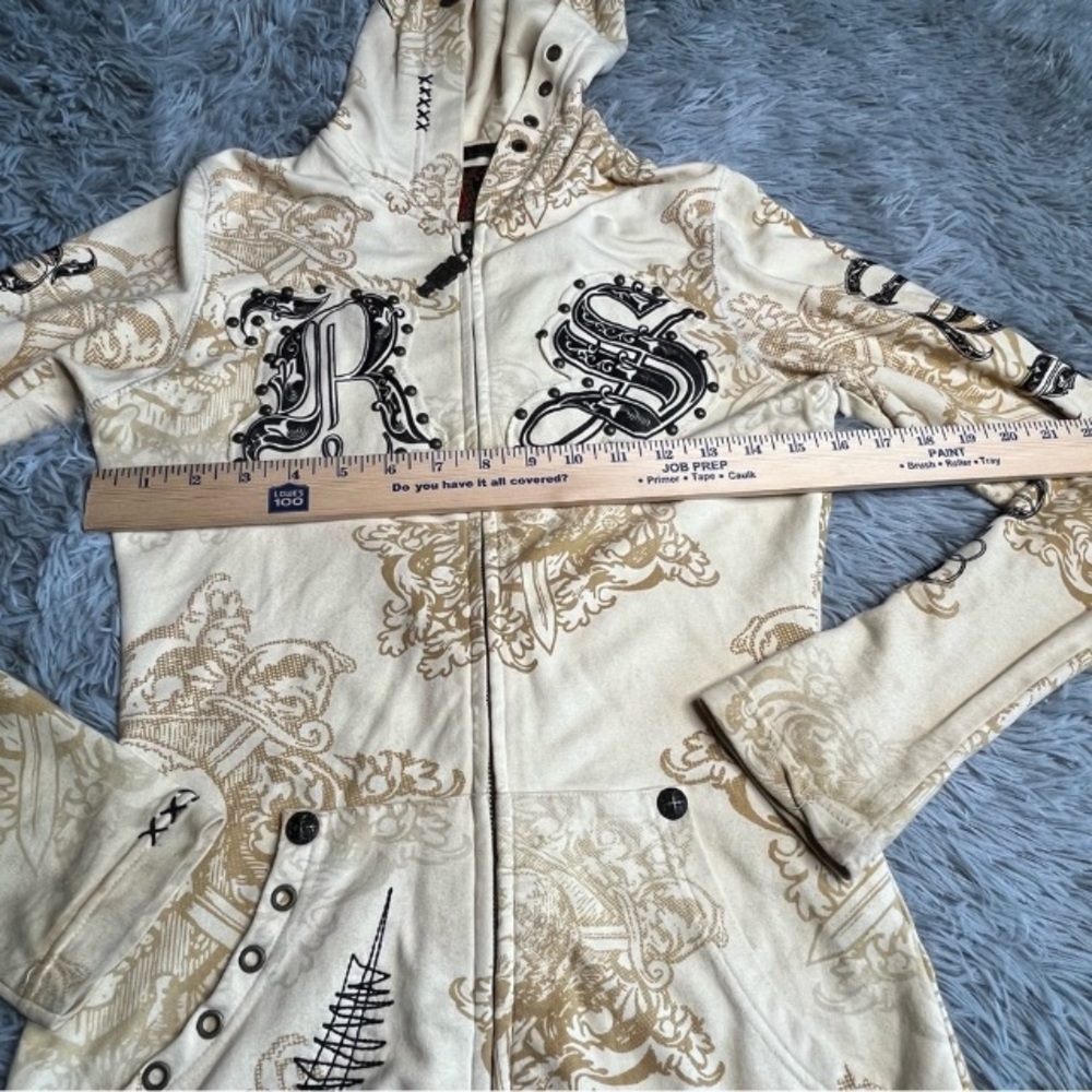 Rebel Spirit Hoodie Jacket Womens Small Studs
Swords Pockets Hood Velvet Skull - Picture 5 of 6